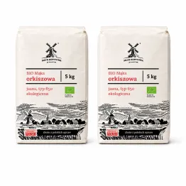 Mąka Orkiszowa Jasna Typ 650 Ekologiczna 10 kg (2 x 5 kg) Młyn Kopytowa