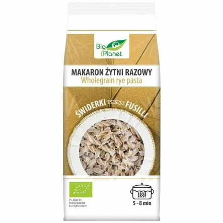 Makaron Żytni Razowy Świderki Bio 400 g - Bio Planet