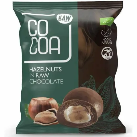 Orzechy Laskowe w Surowej Czekoladzie Bio 70 g - Cocoa