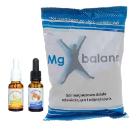 Zdrowotne Trio: K2MK7 + D3 w Kroplach (NattoFit K2Mk7 20 ml + Kropla Słońca D3 20 ml) + Mg Balans 200 g- Proved