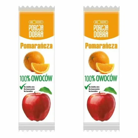 2 x Przekąska Jabłko and  Pomarańcza Bez Dodatku Cukru 16 g - Porcja Dobra