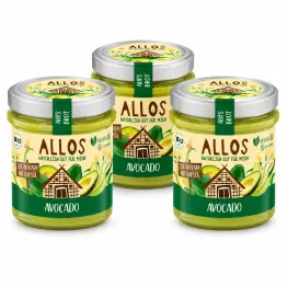 3 x Pasta Kremowa z Awokado Bezglutenowa Bio 140 g - Allos