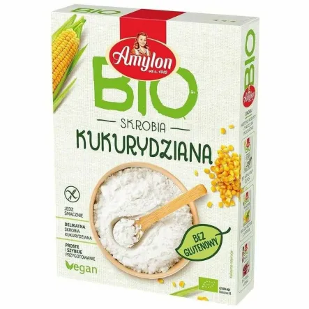 Skrobia Kukurydziana Bezglutenowa Bio 200 g - Amylon