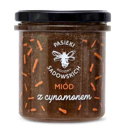 Miód z Cynamonem 430 g - Pasieki Sadowskich