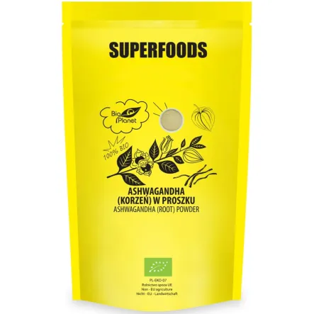 Ashwagandha (Korzeń) w Proszku Bio 500 g -  Bio Planet