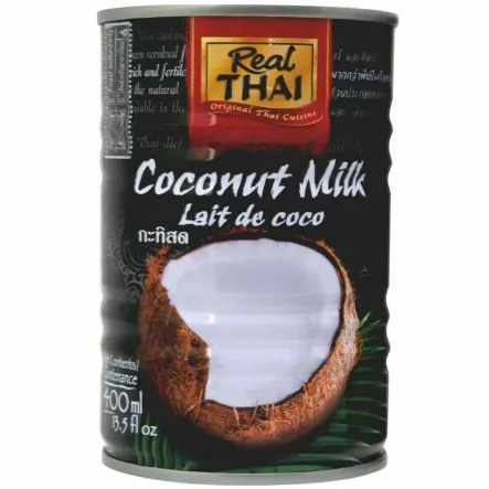 Mleczko Kokosowe 17-19% 400 ml Real Thai - Ekstrakt kokosowy 85%