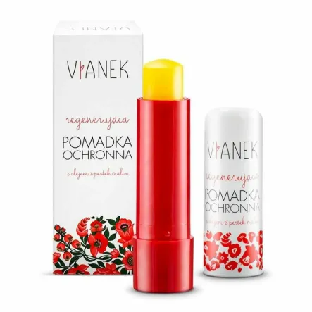 Regenerująca Pomadka Ochronna z Olejem z Pestek Malin 4,6 g - Vianek