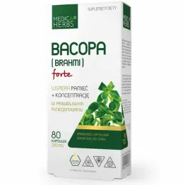 Bacopa Brahmi Forte 80 Kapsułek - Medica Herbs
