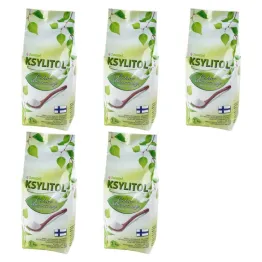 Zestaw 5 x Ksylitol C Krystaliczny 1 kg - Torebka - Santini 
