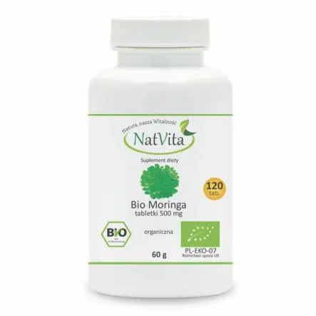 Moringa Bio  500 mg 120 sztuk - Natvita