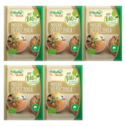 5 x Proszek do Pieczenia Bio 15 g - Vitally Food