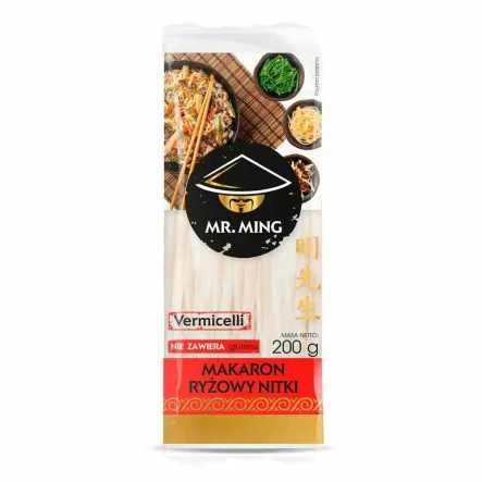 Makaron Ryżowy NITKA VERMICELLI 200 g -  Mr. Ming