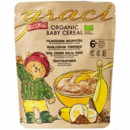 Kaszka Pełnoziarnista z Karobem i Bananem od 6 Miesiąca 140 g - Graci (data 08.03.2025)