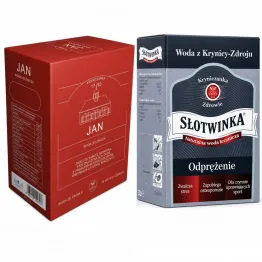 JAN - Woda Lecznicza w Kartonie 3 l - Kryniczanka + Słotwinka - Karton 3 l - Woda Lecznicza - Krynica