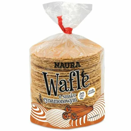 Wafle Pszenne o Smaku Cynamonowym Bez Dodatku Cukru 100 g - Naura