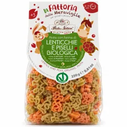Makaron dla Dzieci Zwierzęta z Soczewicy, Groszku i Ryżu Bezglutenowy BIO 250 g - Pasta Natura