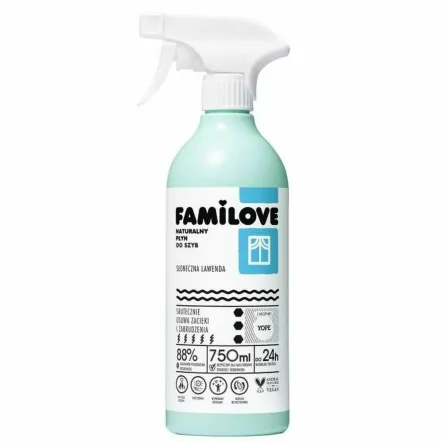 Naturalny Płyn do Mycia Szyb SŁONECZNA LAWENDA 750 ml - FAMILOVE