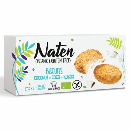 Ciastka Kokosowe Bezglutenowe Bio 150 g - Naten