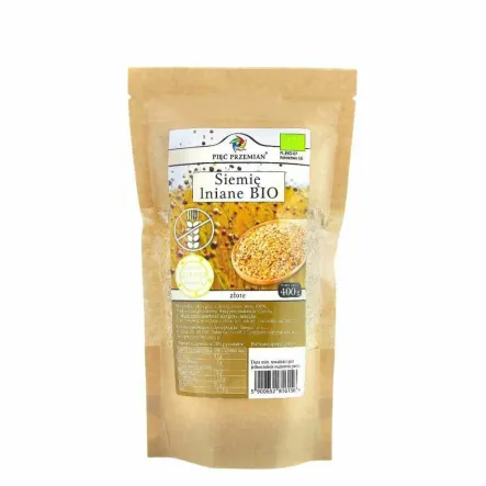 Siemię Lniane Złote BIO 400 g - Pięć Przemian