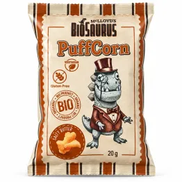 Chrupki Kukurydziane o Smaku Solonego Masła Bezglutenowe BIO 20 g - McLloyd's BioSaurus
