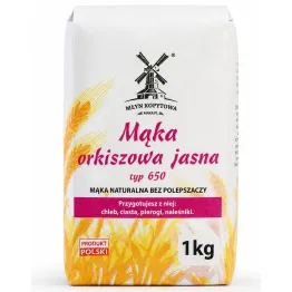 Mąka Orkiszowa Jasna Typ 650 1 kg - Młyn Kopytowa