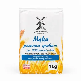 Mąka Pszenna Graham Typ 1850 Pełnoziarnista 1 kg - Młyn Kopytowa