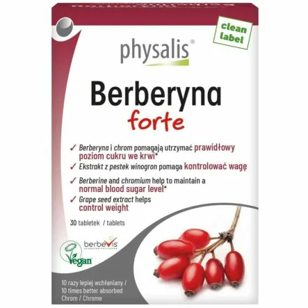 Berberyna Forte 30 Tabletek - Physalis
