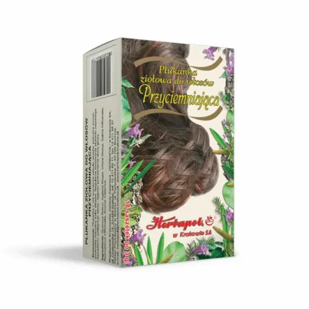 Płukanka Ziołowa do Włosów Przyciemniająca 54 g (18x 3 g) - Herbapol Kraków