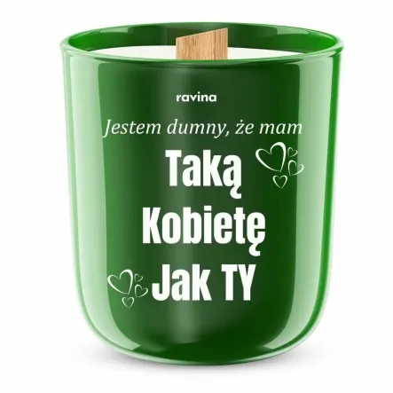 JESTEM DUMNY, ŻE....Sojowa Świeca Zapachowa w Szkle Typ Zapachu Delicious - Ravina