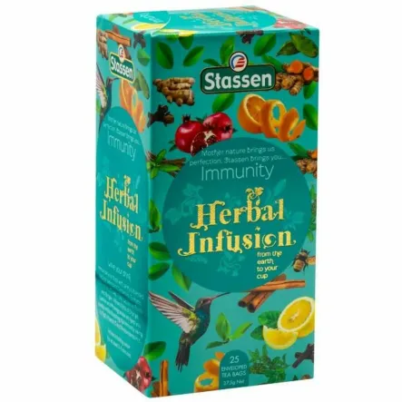 Ziołowa Herbatka z Dodatkami Immunity Tea 37,5 g (25x 1,5 g) - STASSEN