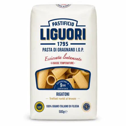 Makaron Rigatoni z Pszenicy Durum Pasta di Gragnano IGP 500 g Liguori