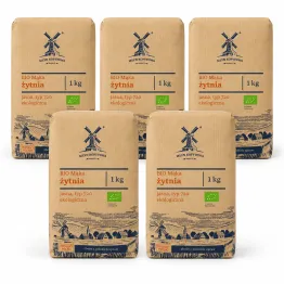 5 x Mąka Żytnia Jasna Typ 720 EKOLOGICZNA 1 kg - Młyn Kopytowa