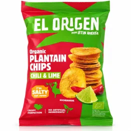 Chipsy z Plantana Chili i Limonka BIO 80 g - El Origen