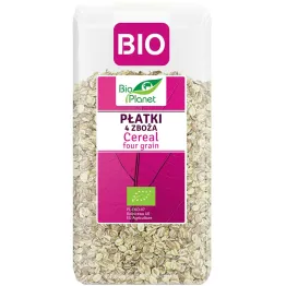Płatki 4 Zboża Bio 300 g - Bio Planet - Jęczmienne, Orkiszowe, Owsiane, Żytnie