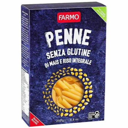 Makaron Kukurydziano - Ryżowy Penne Bezglutenowy 250 g - Farmo