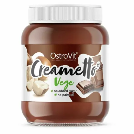 Krem Kakaowo - Orzechowy Creametto Vege Bez Dodatku Cukru 350 g - OstroVit