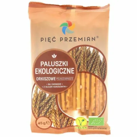 Paluszki Orkiszowe Pełnoziarniste Bio 45 g - Simpatiko