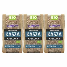 3 x Kasza Gryczana Niepalona Bio 1 kg - NaturAvena