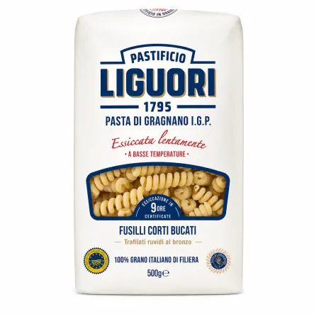Makaron Fusilli Corti Bucati z Pszenicy Durum Pasta di Gragnano IGP 500 g Liguori