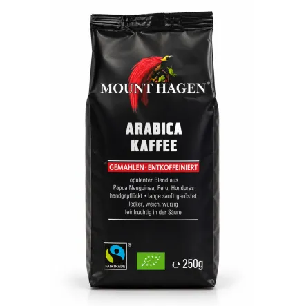 Kawa Mielona Arabica Bezkofeinowa Fairtrade BIO 250 g - Mount Hagen
