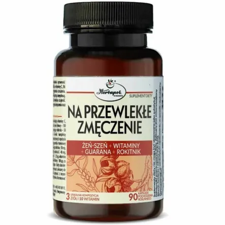 Na Przewlekłe Zmęczenie (Żeń--Szeń, Witaminy, Guarana, Rokitnik) 90 Kapsułek - Herbapol Kraków