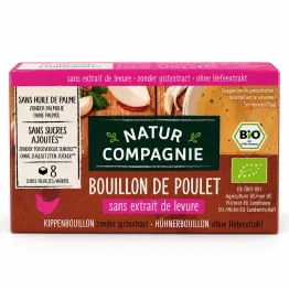 Bulion Kostki Drobiowe Bez Dodatku Cukrów Bio 80 g (8 Kostek) - Natur Compagnie