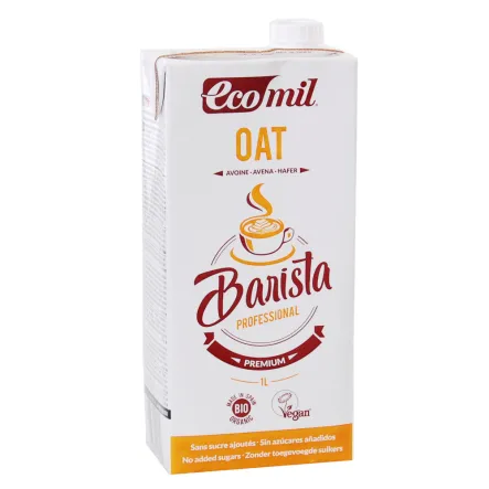 Napój Owsiany Barista Bio 1 l UHT  Ecomil - Przecena Krótka Data Minimalnej Trwałości