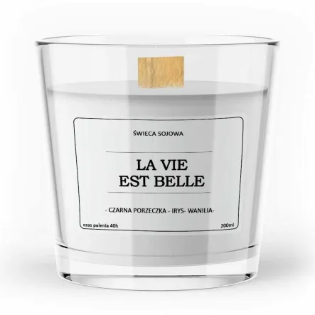 Sojowa Świeca Zapachowa LA VIE EST BELLE 200 ml - Vitafarm