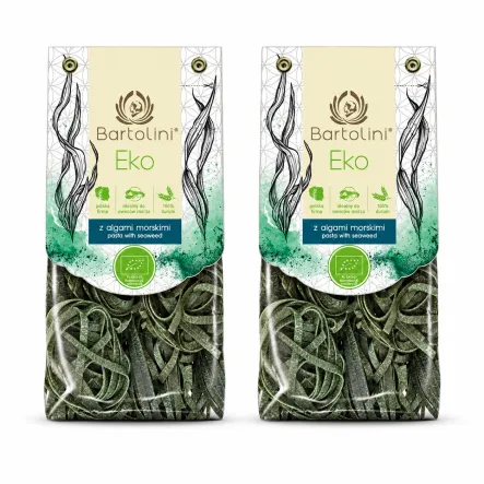 2 x Makaron Semolinowy z Algami Morskimi Gniazda nr 4 Tagliatelle BIO 250 g - Bartolini