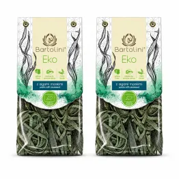 2 x Makaron Semolinowy z Algami Morskimi Gniazda nr 4 Tagliatelle BIO 250 g - Bartolini