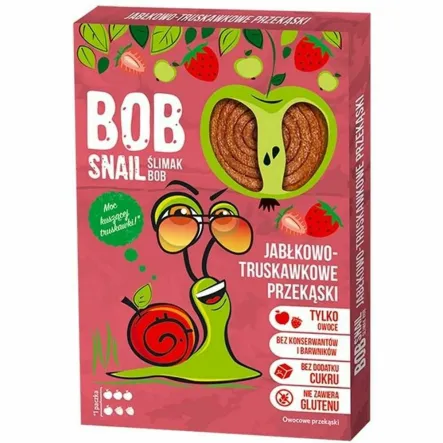 Przekąska Jabłko i Truskawka Bez Dodatku Cukru 60 g - Bob Snail