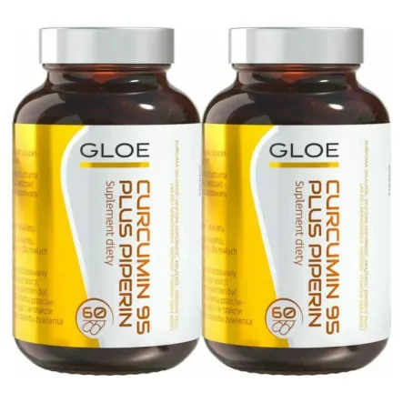 2 x Curcumin 95 Plus Piperin 60 Kapsułek - Gloe