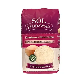 Sól Kłodawska Kamienna Różowa Drobnoziarnista Drobna Niejodowana 1 kg - Kopalnia Soli Kłodawa
