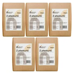 5 x Mąka Jasna z Płaskurki Typ 700 1 kg - Naturalnie Zdrowe